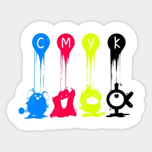 CMYK Poka Fan Parody Cartoon Sticker